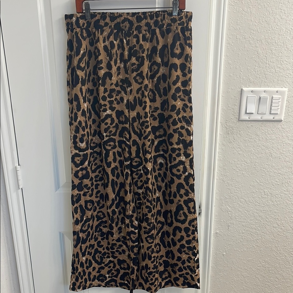 Leopard Print Maxi Pants